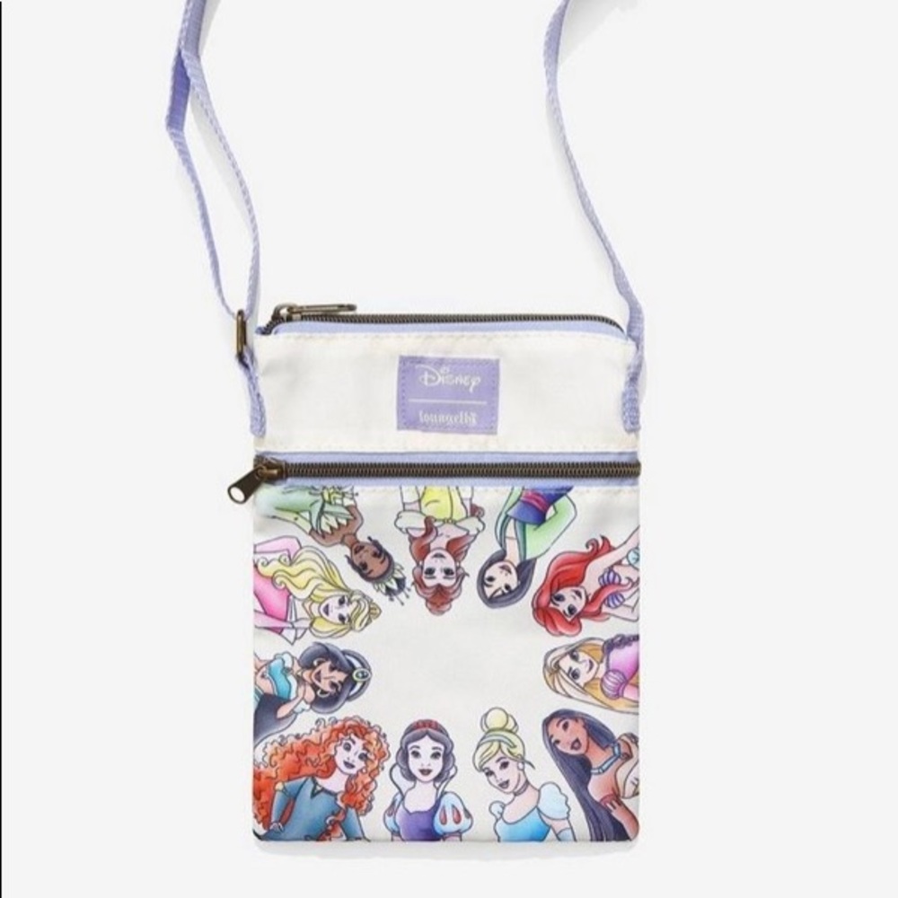 Loungefly Disney Princess Group Passport Crossbody Bag Purse NEW in Sealed Pack